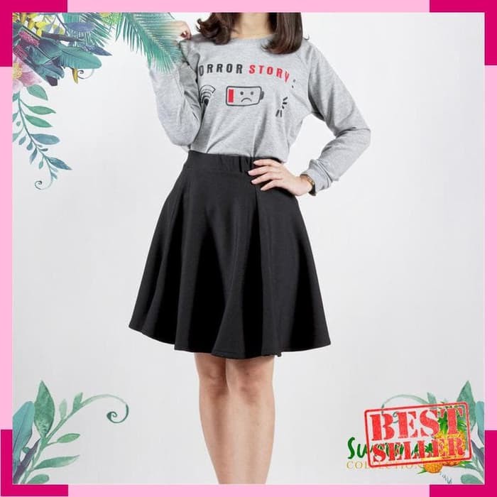 ROK MIDI SCUBA/ROK PENDEK SCUBA IMPORT(COD AKTIF)