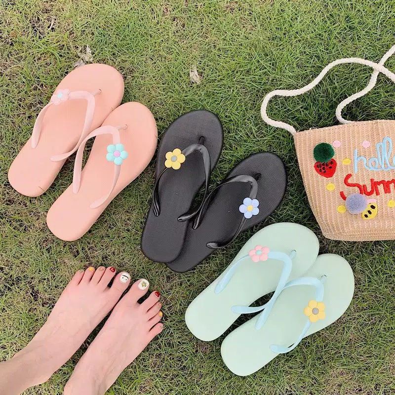 Sandal Jepit Wanita Motif Bunga