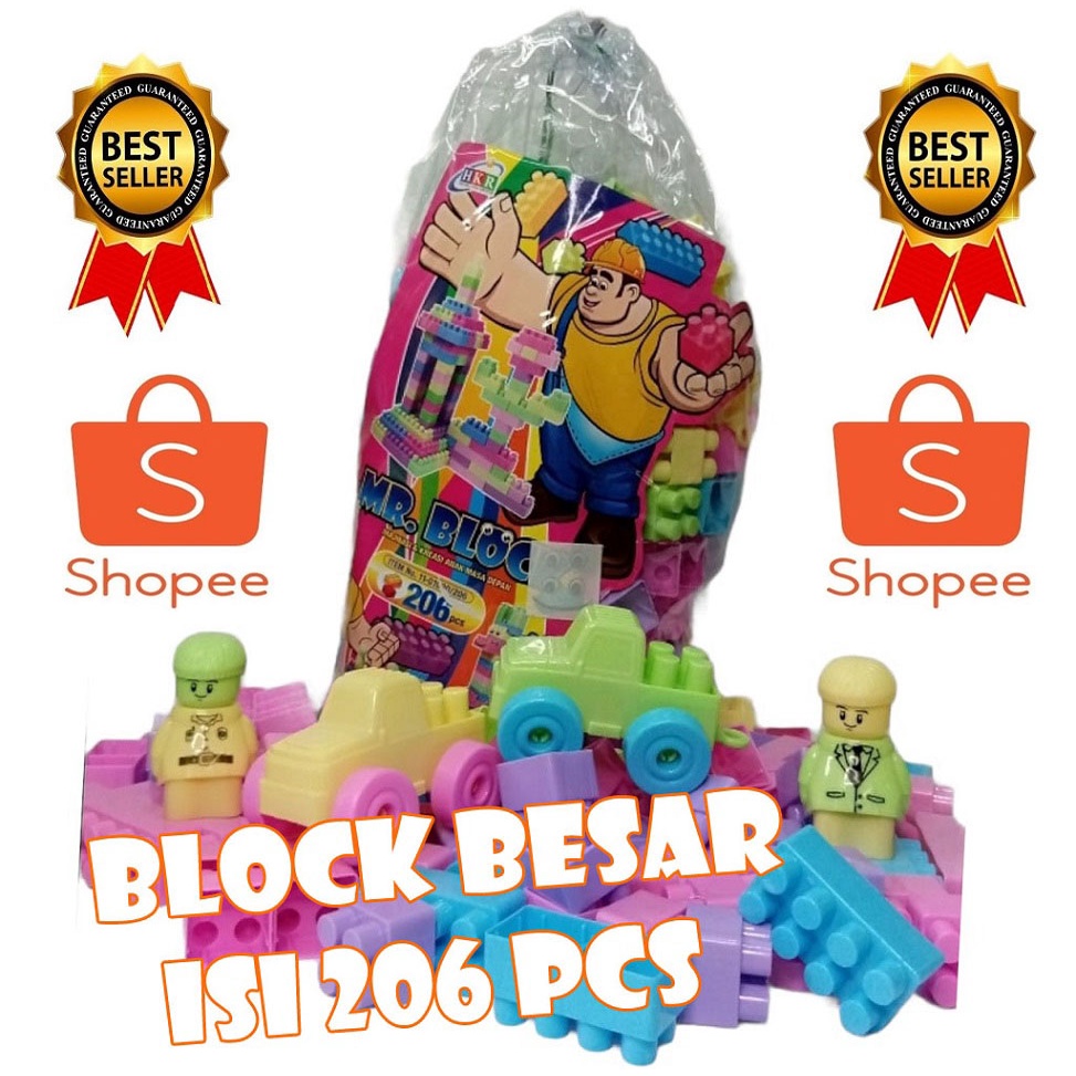 Jual Mainan Balok BRICK Besar Mr. Block Buat Anak Balita Edukasi Isi ...