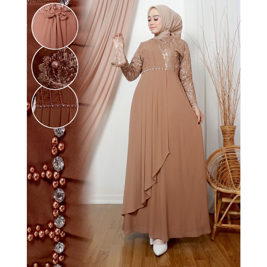 Gamis Wisuda Modern Masa Kini || Premium Quality Product || Gamis Seragam Pesta Terbaru 2022 || Gamis Remaja Kekinian || Gamis Tille Tuton