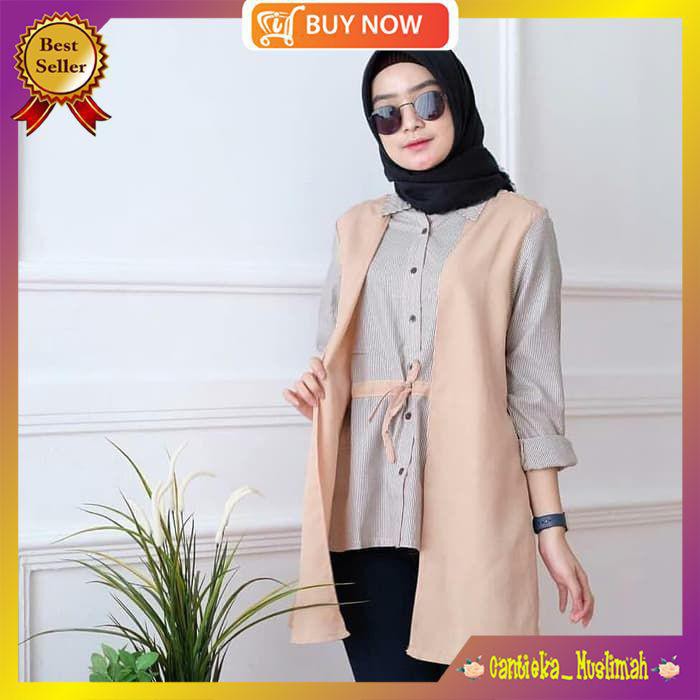 Yellow Shop TUNIK BAJU ATASAN WANITA MUSLIM ISNA FASHION WANITA MUSLIM TERBARU MODEL SEKARANG H347