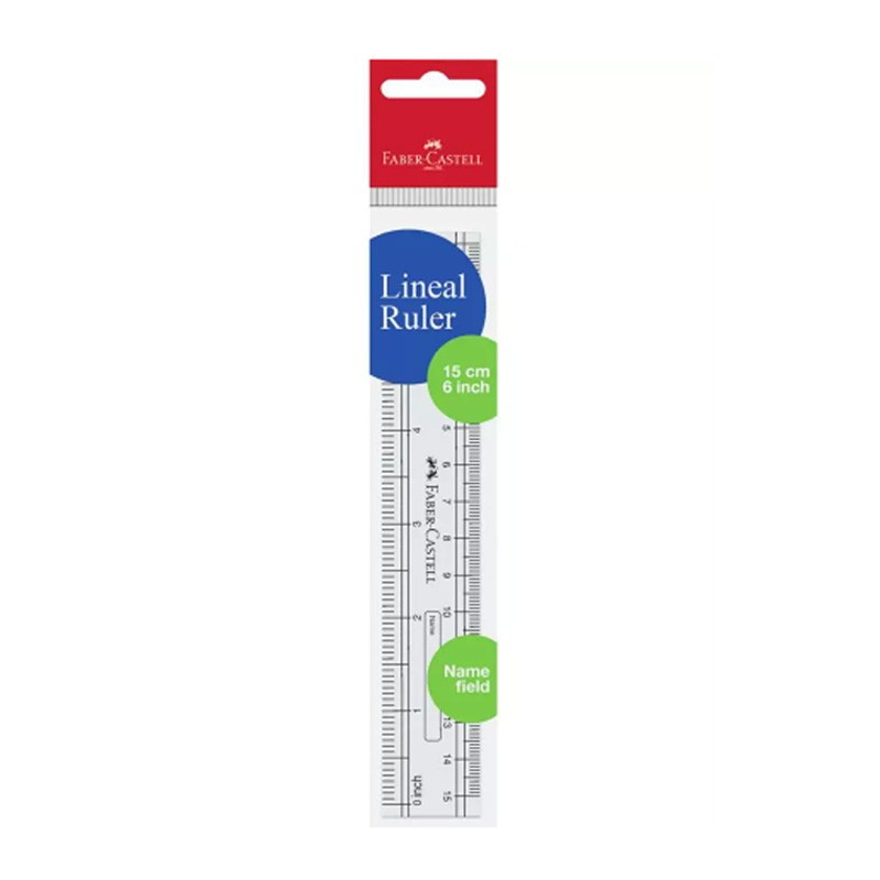

Faber Castell Penggaris Plastik 15 cm / Mistar Scale 15cm