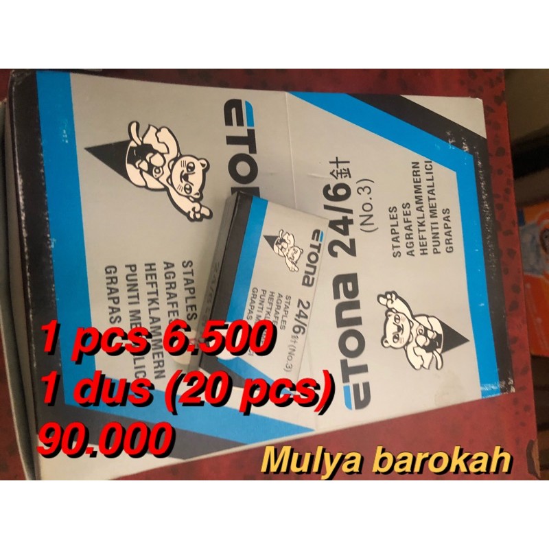 

ETONA isi staples 24/6 (1 dus 20 pcs 90.000)