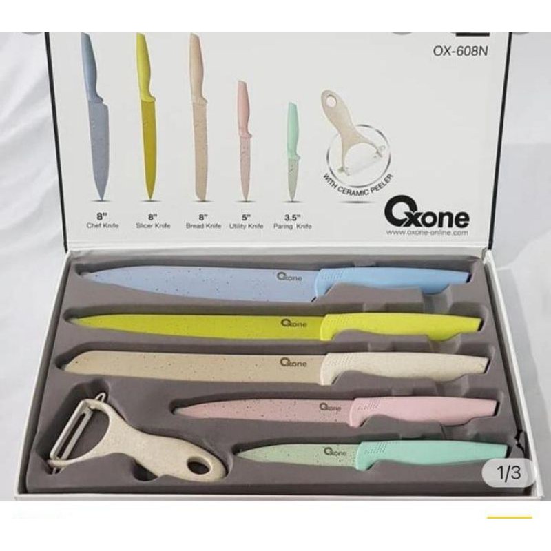 Pisau Set Oxone Stainless Lapisan Marble OX 608N