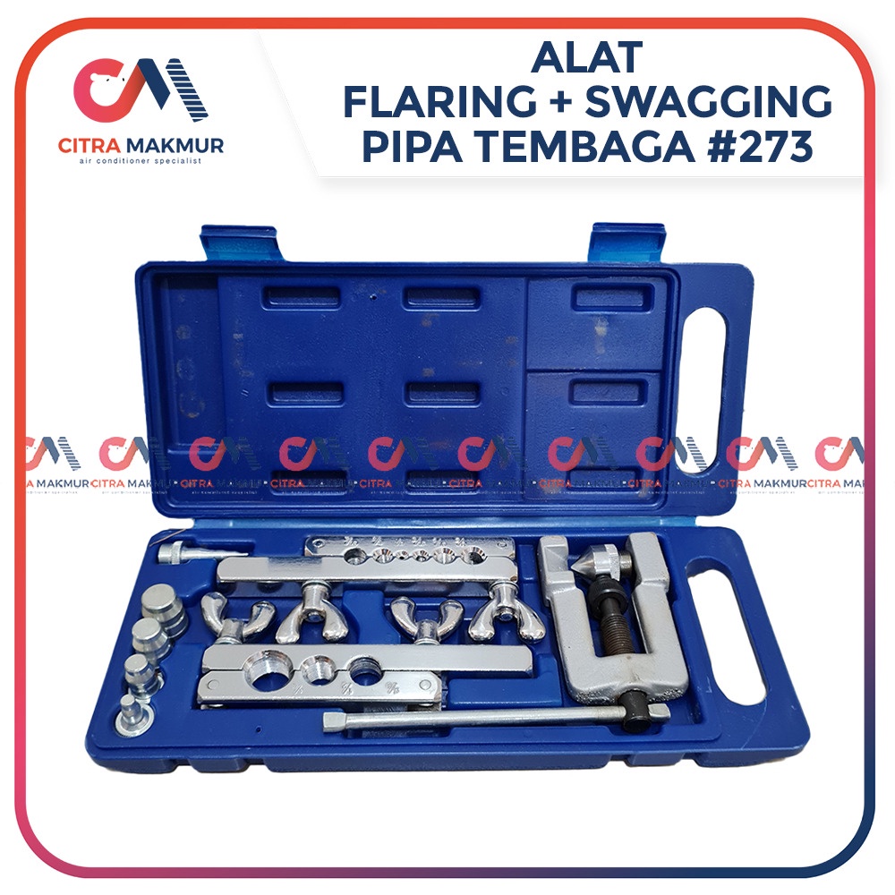 Flaring Pipa AC Tools Tembaga Set Swagging Tap Kulkas Alat Pasang AC Sambung Nepel Pemekar Instalasi 273