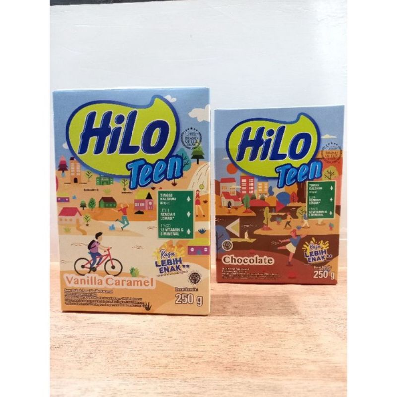 

Hilo teen coklat / vanila / yogurt banana 250 gr