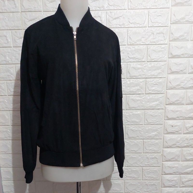 Jaket Bomber Suede