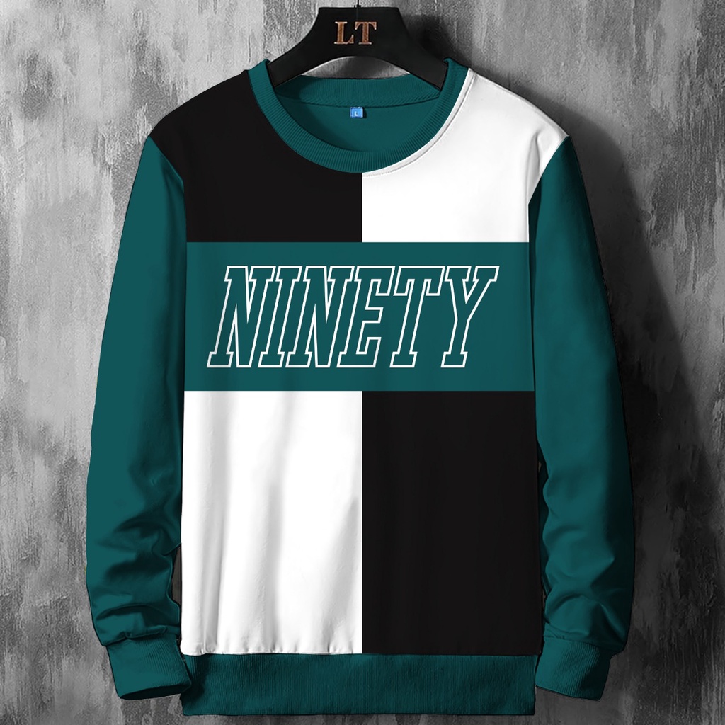 Sweater Pria/Sweter Pria/Sweter/Sweater NINETY Kombinasi Bordir Bahan Fleece - Yu Taka