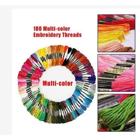 Embroidery Thread - Set Benang Sulam 100 Warna