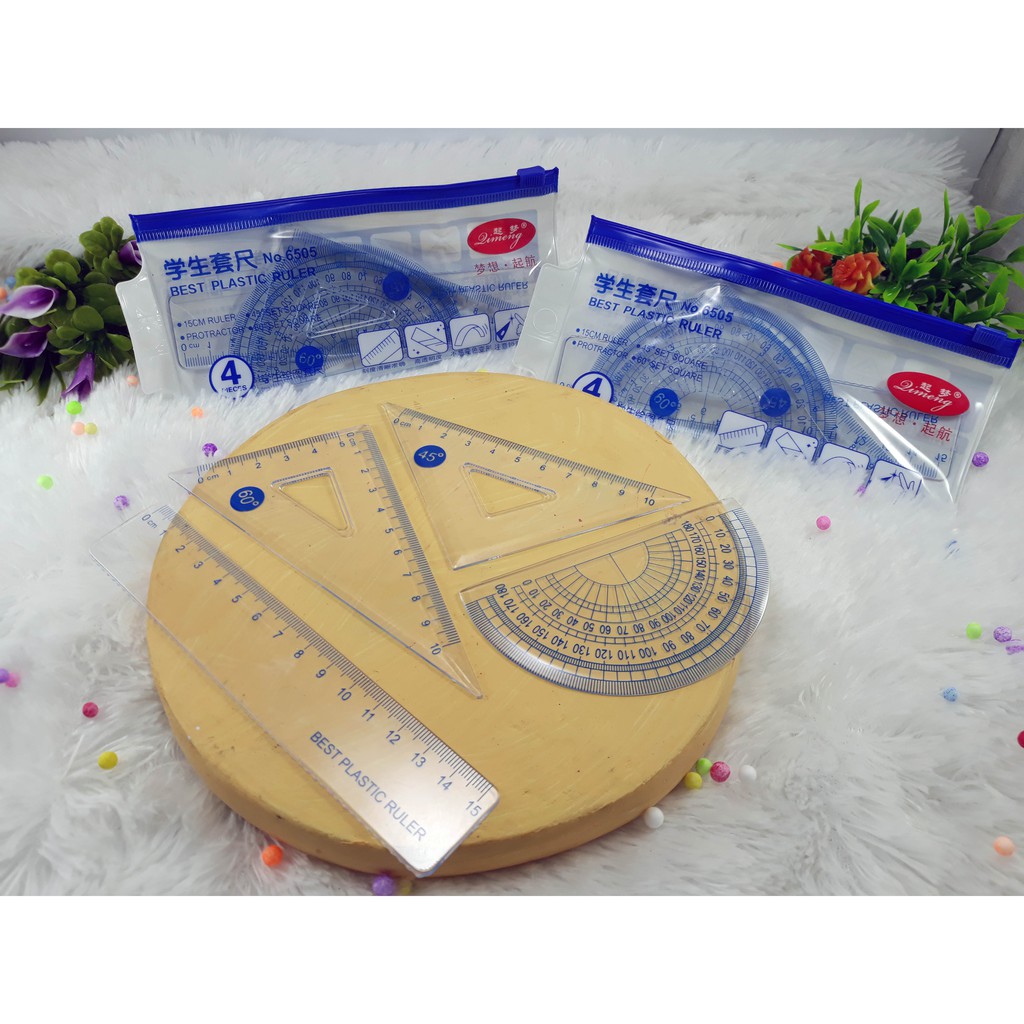 

PENGGARIS 4 in 1 set Ruler Mistar Lucu Karakter Garisan panjang 15 cm