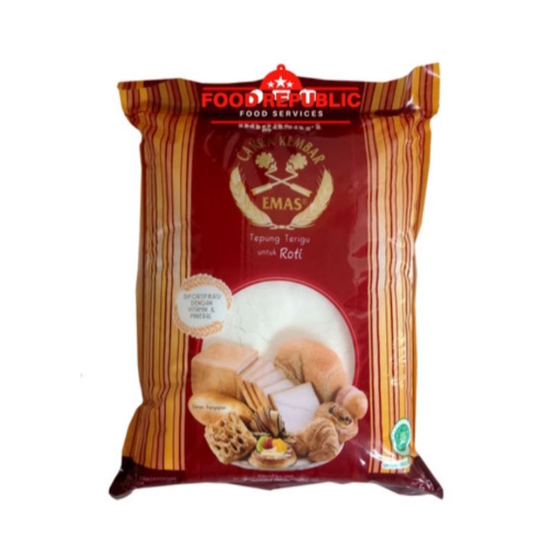 

Tepung Terigu Cakra Kembar Emas ( Roti ) 5 kg