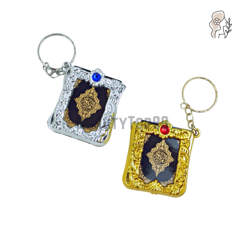 Gantungan Kunci Alquran Mini / Keychain Al-Qur'an Saku Kecil Souvenir Oleh Oleh Haji Umroh
