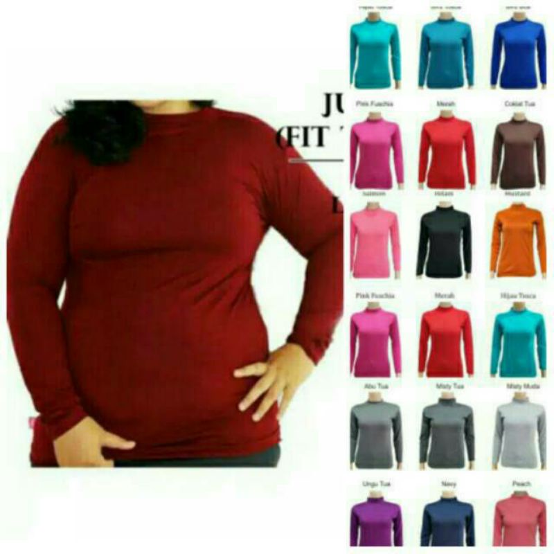 MANSET INNER BAJU ALL SIZE JERSEY SPANDEK  STANDAR DAN JUMBO XXL TO XXXL  PREMIUM / DALAMAN BAJU KAFTAN turtleneck vayaon.hijab