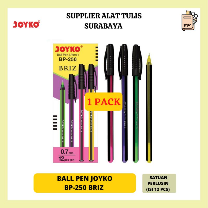 

PULPEN / BOLPOIN / BOLPEN / BALLPOINT PENA JOYKO BP-250 BRIZ PERPACK ORIGINAL MURAH BEST SELLER