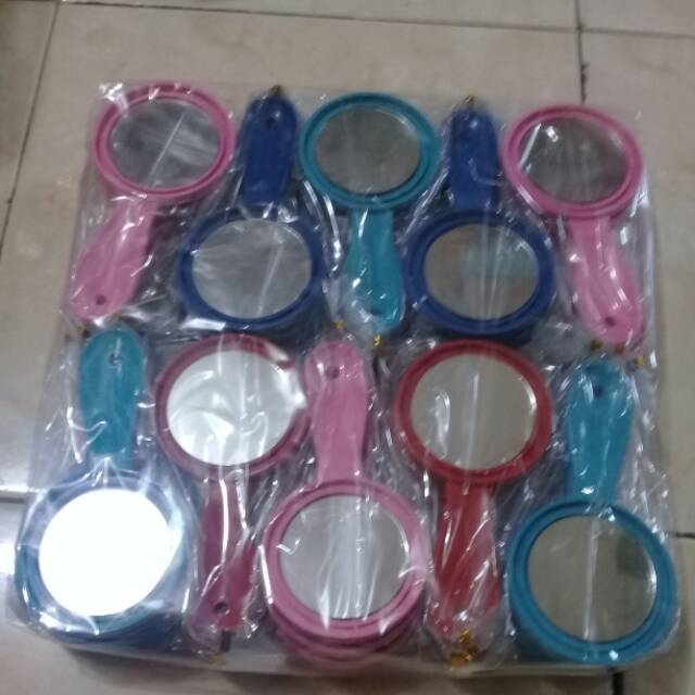 Souvenir kaca sisir bulat isi 50pcs