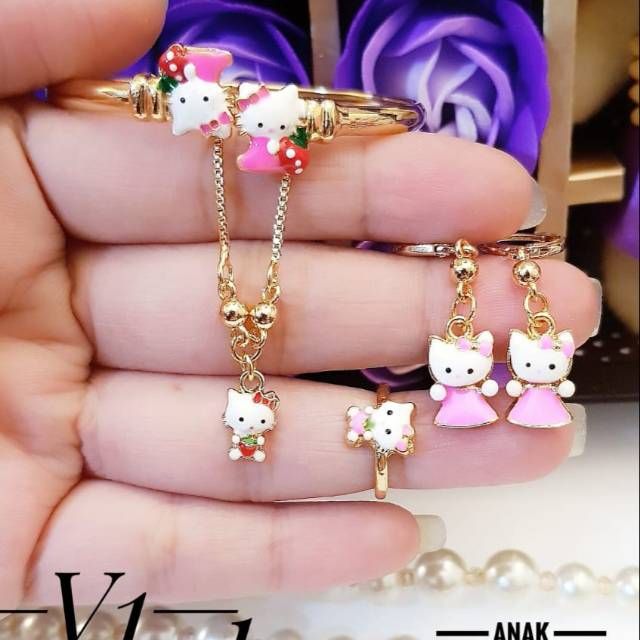 Xuping set perhiasan anak lapis emas 18k 2711h