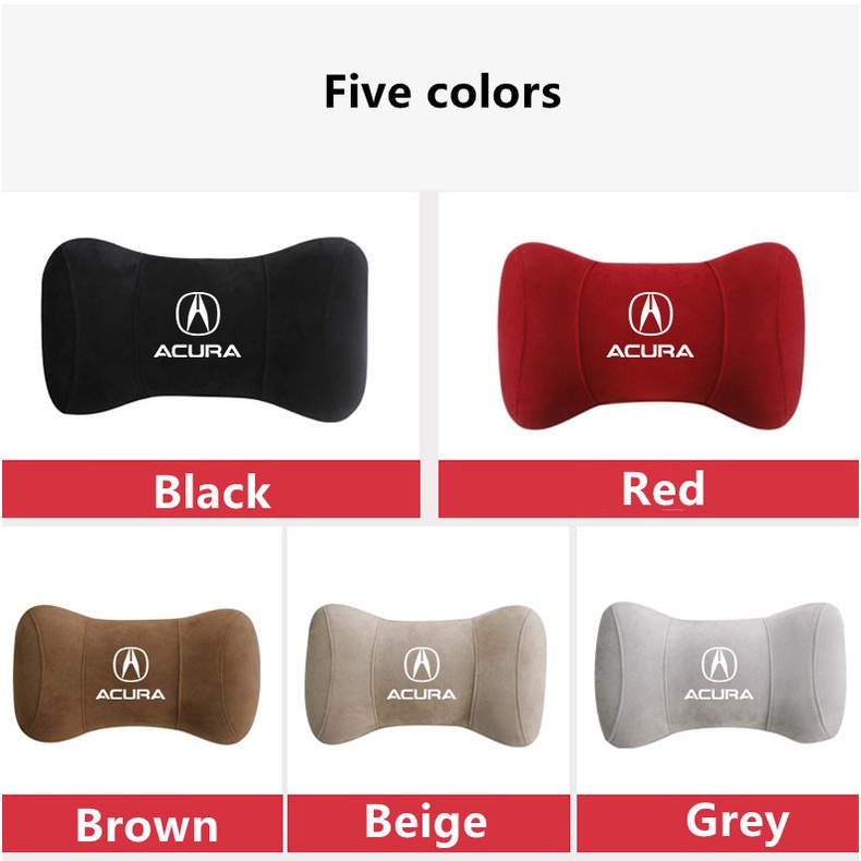 G-club Bantal Leher Bahan Kulit Rusa Memory Foam Untuk Headrest Mobil Acura