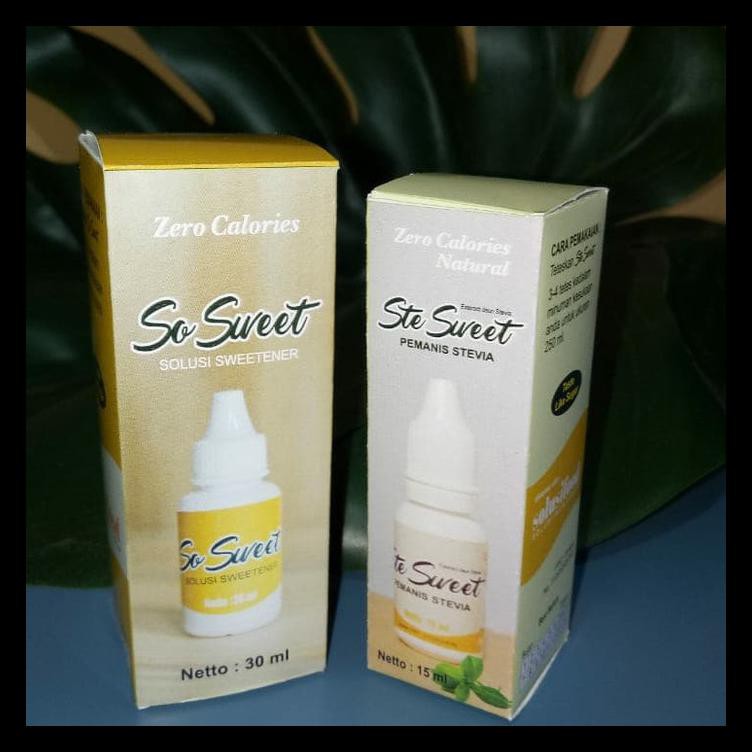 

Pasti Murah Pemanis Makanan Alami Stevia Cair (Ste Sweet) Penganti Gula