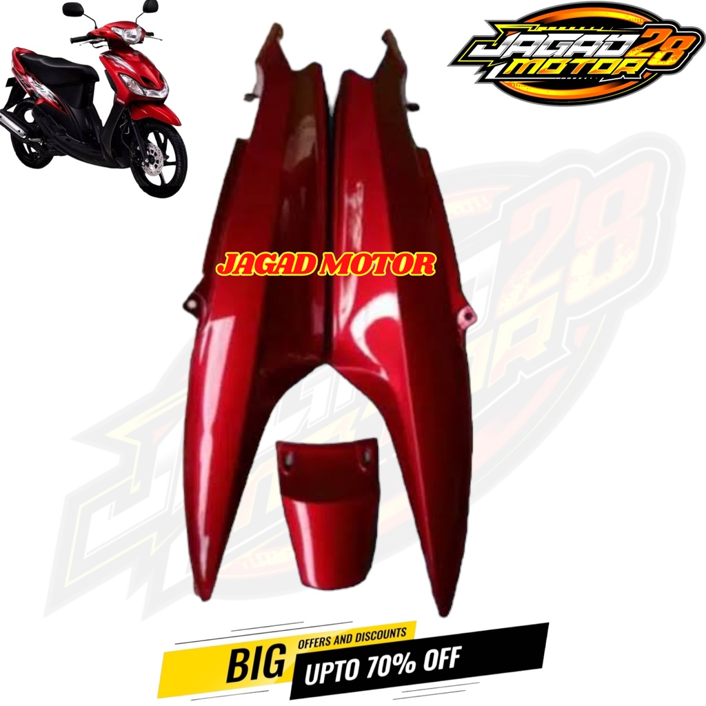 Cover Body Belakang Yamaha Mio New Smile Merah / Cover Bodi Belakang Yamaha Mio New Smile Sepasang Samping Kanan Kiri Merah / Body Bodi Belakang Yamaha Mio Smile Warna Merah