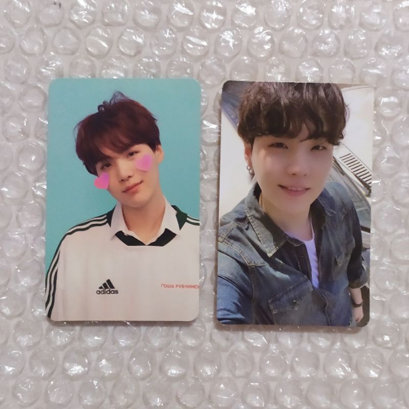 Bundle wts official bts pc photocard suga love yourself answer ver F yoongi lys + pc suga pob butter