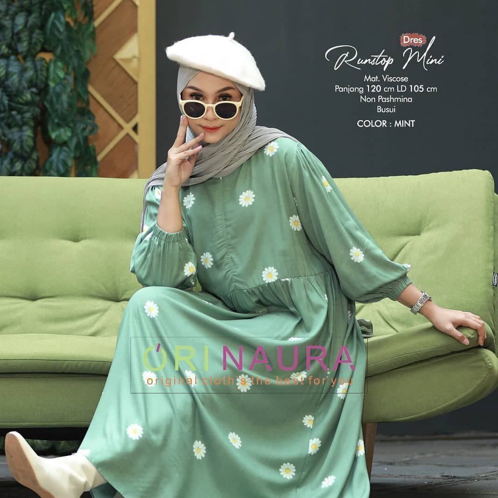 Gamis Rayon Viscose Payung Busui Panjang LD 100cm - 116cm