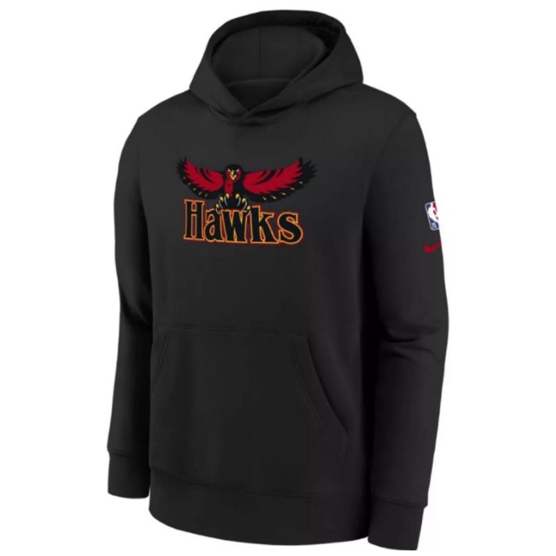 ATALANTA HAWKS NIKE NBA CUTTON PULLOVER FLEECE HOODIE