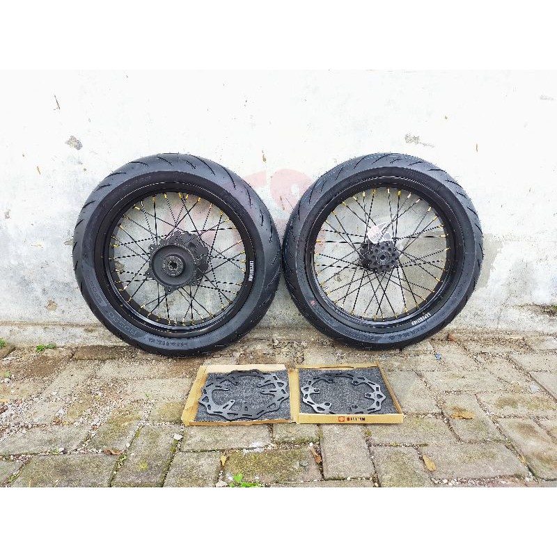 Paket Ban Supermoto WR WR155 Expedition 350-300 Pirelli Diablo Rosso