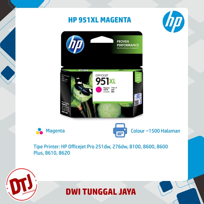 Tinta HP 951XL Cyan/Yellow/Magenta Original