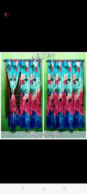 Gorden/korden/horden Pintu Dan Jendela Murah Blue Rosefly
