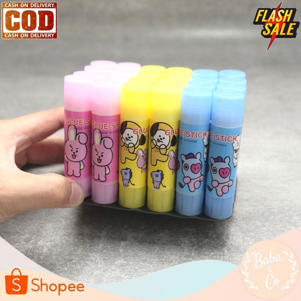 

LEM STICK BT21 LEM KERTAS MURAH GLUE STICK LEM STIK PERLENKAPAN SEKOLAH DAN KANTOR ATK MURAH BIA COD
