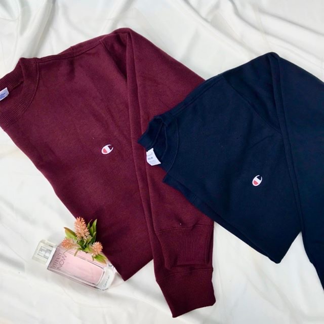 Sweater champion logo C bordir original 100% jaket pria