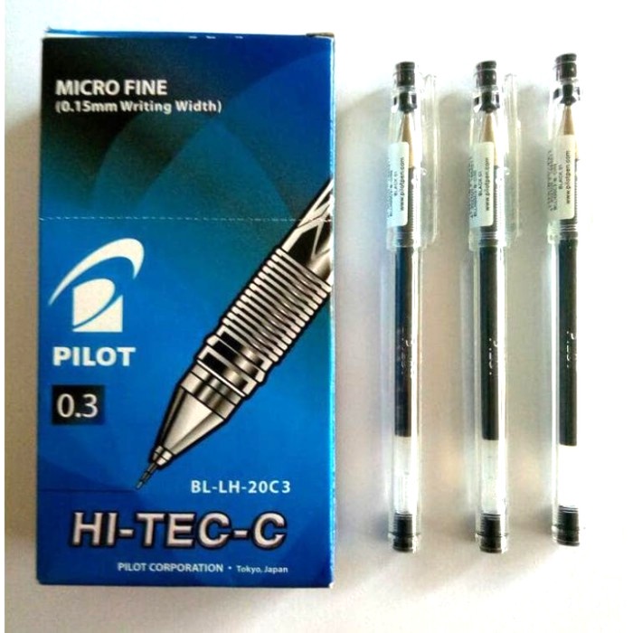 

Bagus Pen Pilot Hi-Tec-C 0,3 Hitam Biru Promo
