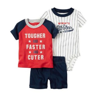 Carters Setelan Jumper Kaos Celana Pendek Bayi Anak Carters Setelan Jumper Kaos Celana Pendek Bayi Anak