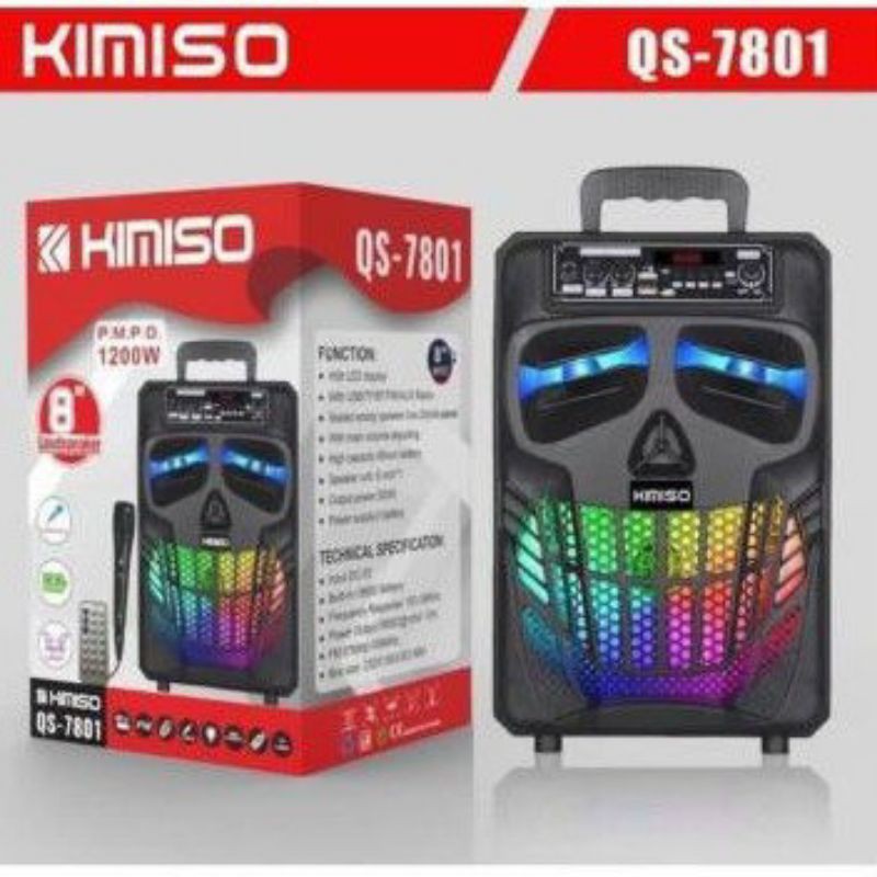 COD✅ Kimiso QS 7801-Speaker Bluetooth Karaoke Kimiso QS 7801-Salon aktif Kimiso QS 7801 8 inch