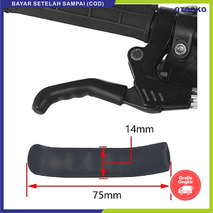 Karet Silikon Pelindung Cover Anti Slip Handle Rem Tangan Sepeda 2Pc  Hitam