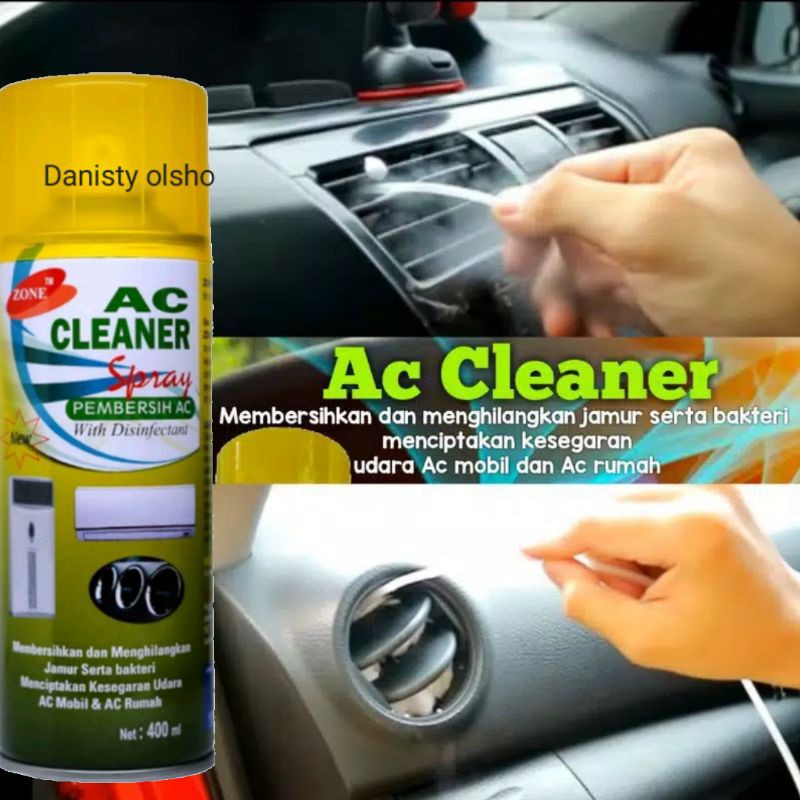 Ac cleaner zone 400 mili original pembersin ac mobil dan ac rumah, pewangi ac, disinfectan