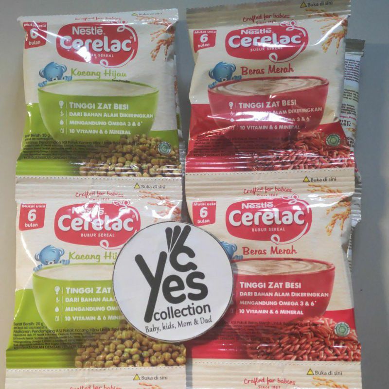 Cerelac Bubur Sereal 1 PCS beras merah kacang hijau serelak serelac makanan pendamping ASI