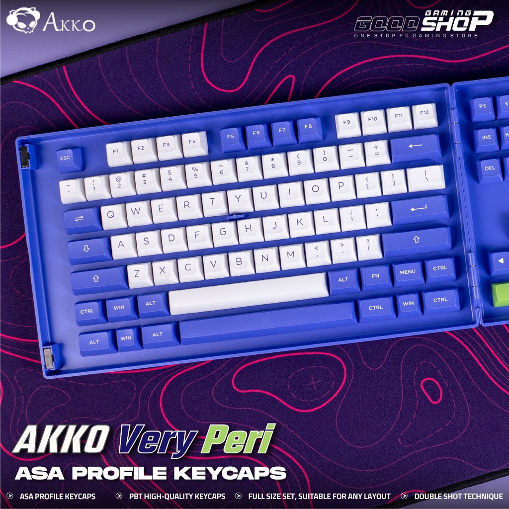 Akko Periwinkle Very Peri Keycap Set 197 key ASA - Keycap Set