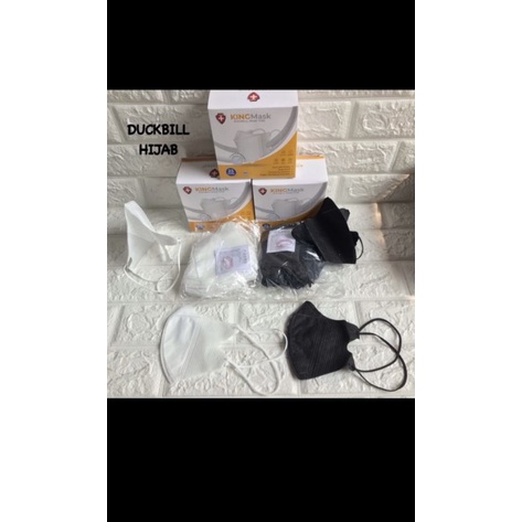 Masker duckbill hijab/Masker hijab 3 fly 1 box isi 50 psc