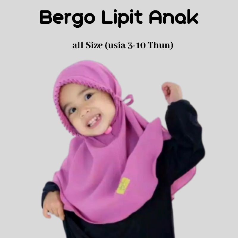 JILBAB ANAK BERGO MARYAM LIPIT  4-10 THN