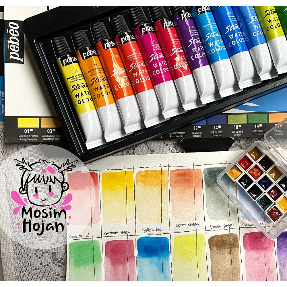 

Pebeo cat air watercolor share mini pan 18 warna