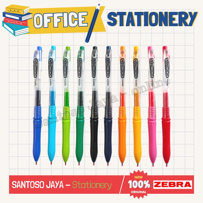 

Bolpen - Pulpen ZEBRA KOKORO Color Gel - Ballpoint KOKORO Warna 0.5 mm