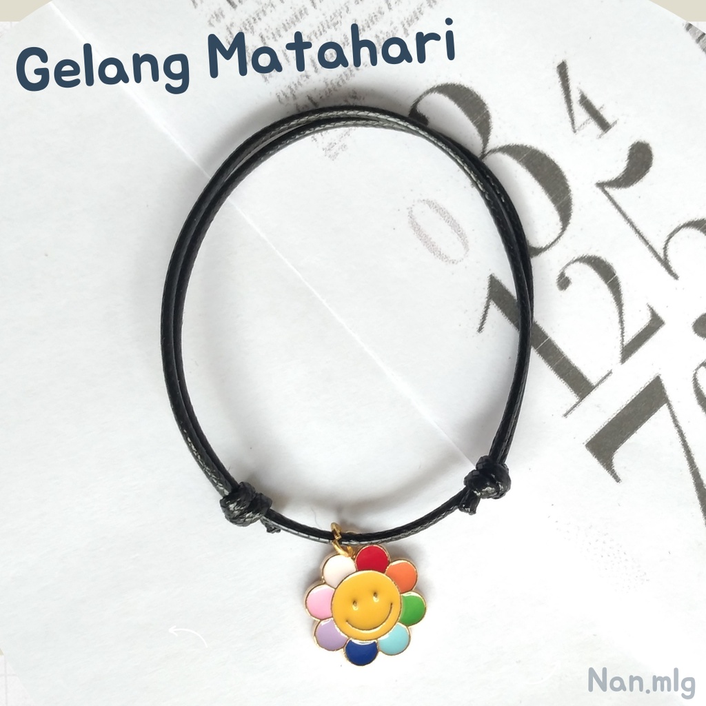 Gelang Tali Matahari Gelang Tali Hitam Charmed Matahari