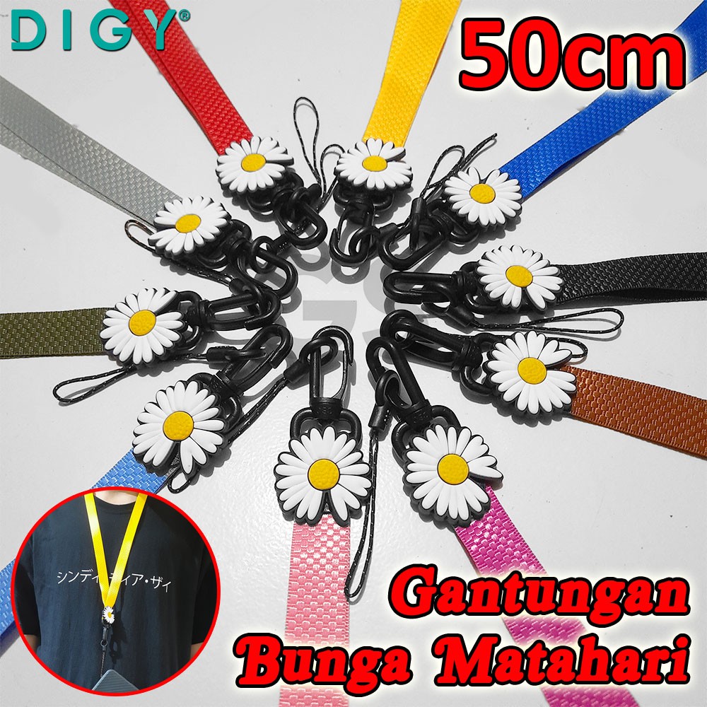 Gantungan HP  Bunga matahari Tali Hp Karakter cute Flower lanyard tali hp