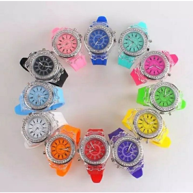 Discont Besar Jam Tangan Ganeva LED Jam Tangan Quartz Olahraga