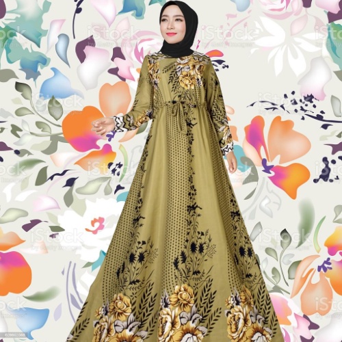 HSN Baju Wanita Remaja Muslimah Dress Wanita Muslim Gamis Kondangan Ibu Ibu Murah Kekinian Model Bar