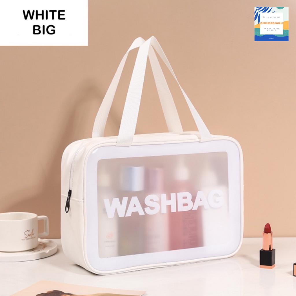 Tas Kosmetik Tas WASHBAG Travel Pouch Make Up Organizer Transparan Waterproof Portable WASHBAG Murah Bagus