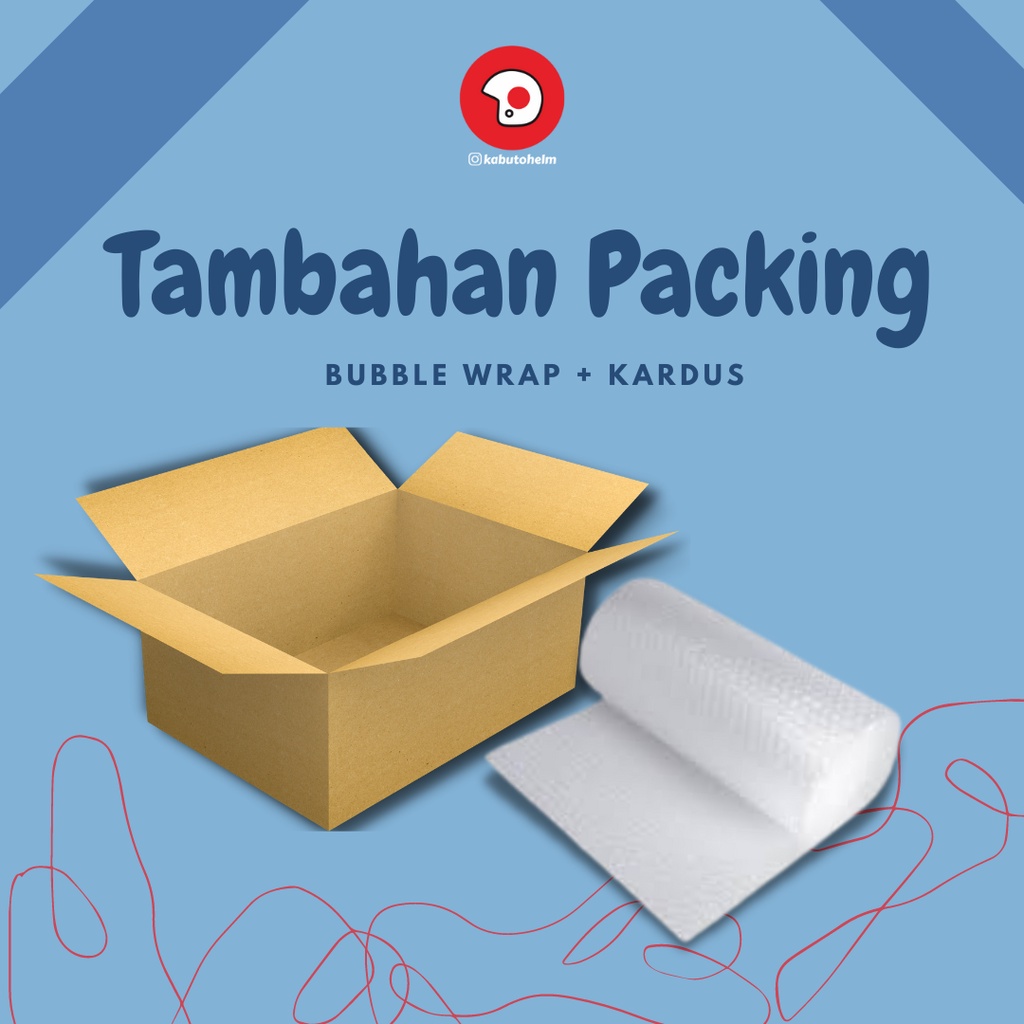 

PACKING HELM Kardus Helm dan Bubble Wrap Tambahan Untuk Packing Helm Extra Aman