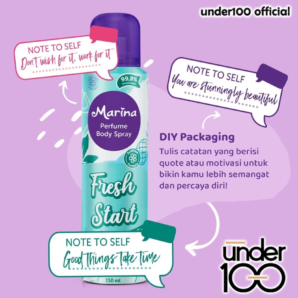 ❤ Under100 ❤ MARINA Perfume Body Spray 150ml | Pewangi | Parfum | Pengharum | BPOM