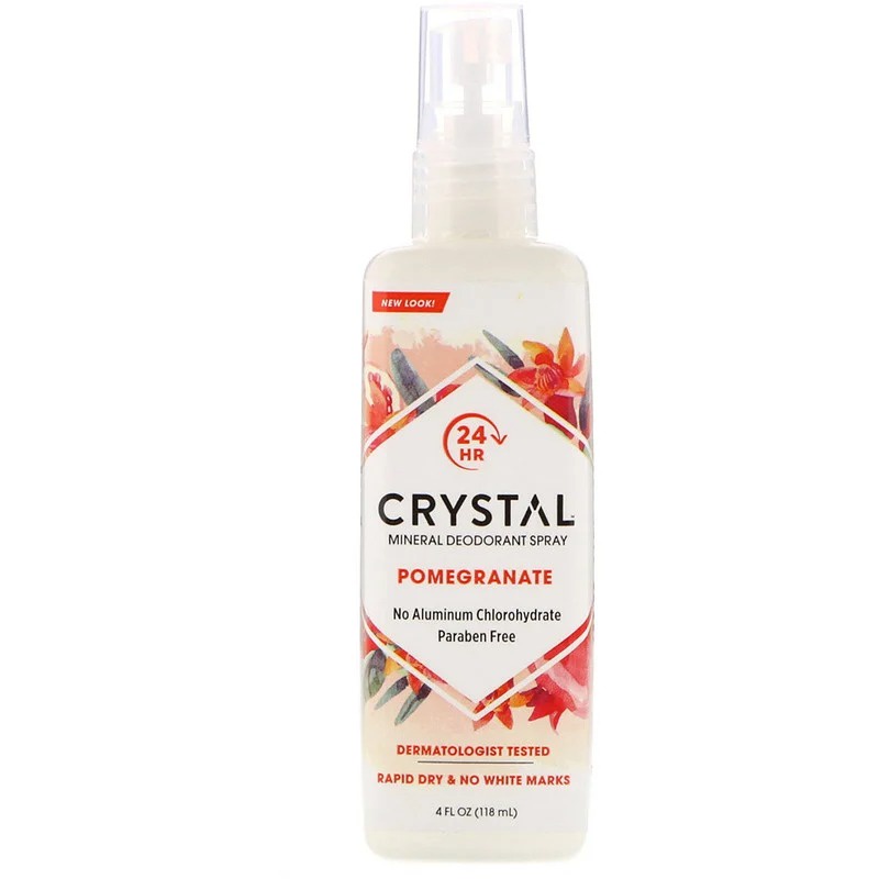 Crystal Body Deodorant, Mineral Deodorant Spray, Pomegranate (118 ml)